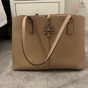 Tory Burch Beige Leather Tote